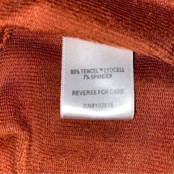 Garnet Hill Women's Easy Knit Terry Pants M Rust Belted Pleated Office Career - Picture 10 of 12